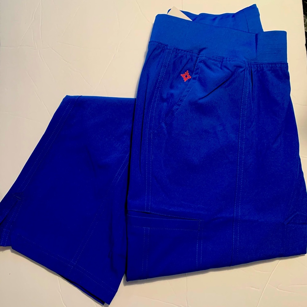 NWT 2X-3X Royal Blue Med Couture Scrub Pants